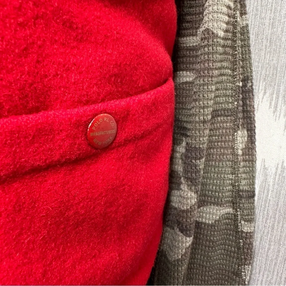 Polo Ralph Lauren Fall ‘10 Red Reversible Sheep Wool Nylon Quilted Hunting Vest